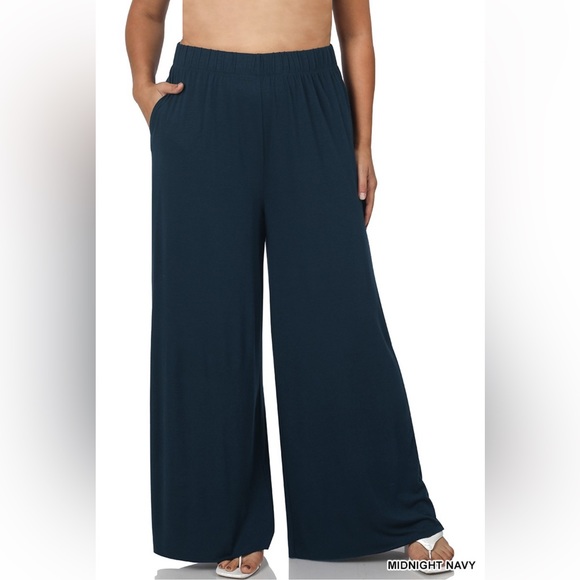 Pants - 36. Women's Wide Leg Loungewear Midnight Navy Pants